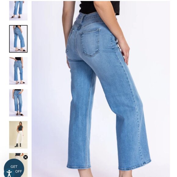 Just Black Wide Leg Jeans Sz 28 - Picture 2 of 9